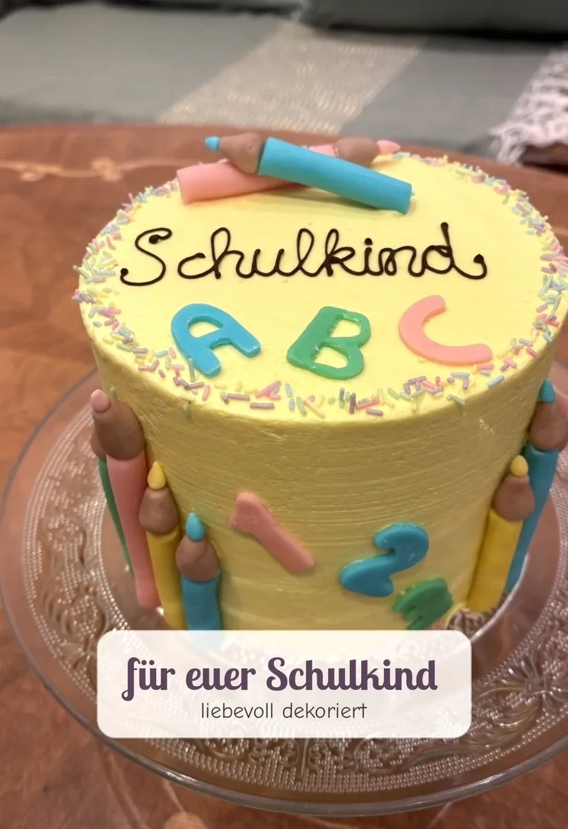 Individuelle Torte zur Einschulung